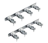 H-Smart 2 x Adjustable Spring Loaded 28cm Tool Clip Bars Storage for Garden & Work Tools