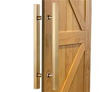 H Ssliding Barn Door Handle, Modern Stainless Steel Push Pull Door Handles for Studio/Bathroom/Office Glass Gate/Gold/80Cm/31.4In