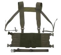 H Strap MOLLE Chest Rig Outdoor Sports, Lightweight Quick Rlease Tactical Fixation Device Elastic Rig Cummerbund Bag, Large Magic Fastener Fit Mag Pouch Radio GP Bag(RG)