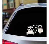 H-Tradings Love Wall-E White 7 Inches Approx Cars Walls Helmets Toolbox Laptop Die-Cut Vinyl Stickers Decals Vans SUV Trucks Windows Bumper