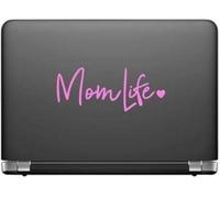 H-Tradings Mom Life White 8 Inches Approx Cars Walls Helmets Toolbox Laptop Die-Cut Vinyl Stickers Decals Vans SUV Trucks Windows Bumper