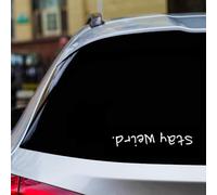 H-Tradings Stay Weird - 8 3/4" x 1 1/2" - Vinyl Die Cut Decal/Bumper Sticker for Windows,Silhouette, Trucks,Jeep, RV,SUV, Cars