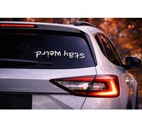 H-Tradings Stay Weird - 8 3/4" x 1 1/2" - Vinyl Die Cut Decal/Bumper Sticker for Windows,Silhouette, Trucks,Jeep, RV,SUV, Cars