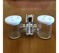 H-Type Proton Exchange Membrane Electrolyzer - Dual Chamber Water Electrolysis Device for Experimental Use(Left50ml-right50ml)