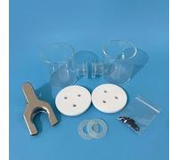 H-Type Replaceable Membrane Non-Sealed Electrolytic Cell Set - with Platinum and Silver Chloride Electrodes,1pcs(20ml-20ml)