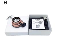 (H) Usb Rechargeable Turbine Lighter Turbo Cigarette Lighter Mini Turbo Turbocharger Keychain Car Keyring Creative Car Accessories