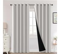 H.Versailtex Blackout Curtains, 100% Light Blocking, Thermal Insulated, Eyelet for Living Room, Bedroom, 66 x 90 Inch, 2 Panels, Cream Natural