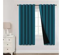H.Versailtex Blackout Curtains Window,100% Light blocking Curtains, Thermal Insulated & Warm Protecting, Curtains Eyelet for Living Room, Bedroom,66 x 72 Inch,2 Panels,Navy Blackout Curtains