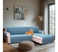 H.Versailtex Water Resistant Sofa Covers for Sectional Sofa 2-Piece Non Slip Corner Sofa Cover Sectional Couch Cover L Shaped for Dogs (Right Chaise Lounge Cover + 3 Seat Sofa Cover, Citadel)