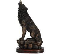 H&W 10.5" H Wolf Statue,Sandstone Resin Sculptures for Men,Wild Bird Eagle Figurines,Nordic Style Statue Collectible Figurines for Home Office Living Room Bookshelf Table Desktop Décor