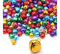 H&W 200Pcs Jingle Bells,13mm Colorful Metal Craft Bells,DIY Bells for Christmas,7 Colors for Crafts,Cat Collars and Jewelry Making,Wedding Party Decorations