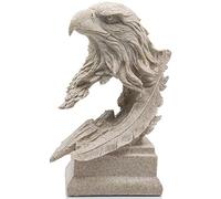 H&W Bald Eagle Statue,Sandstone Resin Sculptures for Men,Eagle Figurines,Abstract Art Statue Collectible Figurines for Home Office Living Room Bookshelf Table Desktop Housewarming Décor