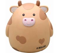 H&W Cow Piggy Bank,Cute Animal Piggy Bank for Kids,Unbreakable Money Bank,Coin Bank Money Box for Boys Girls Adults,Brithday Baby Shower (Yellow)