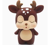 H&W Deer Piggy Bank for Kids,Unbreakable Coin Bank,Cute Money Bank for Girls,Plastic Piggy Banks,Best Birthday Gifts Home Decoration(Brown)