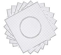 H&W Fuse Beads Boards,6 Pcs 5mm Fuse Bead Pegboards,Clear Pegboards Kits with 4 Lroning Paper for Kids DIY Craft Beads