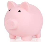 H&W Mini Piggy Banks for Kids,Plastic Piggy Bank,Unbreakable Money Box Pink,Cute Money Bank,First Money Box,Best Birthday Gifts Home Decoration