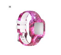 (H) Watch Band Pattern Printing Soft Silicone Wrist Bracelet Strap Wristband Compatible Garmin Fit Jr3/vivofit Jr.3