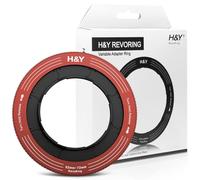 H&Y RevoRing Adjustable Step Up Ring 52-72mm to 77mm, Variable Lens Filter Adapter Ring, Universal Stepping System fits 52 55 58 62 67 72mm, Red