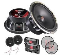 H YANKA 6.5 Component Car Speaker System, 1100 Watt Car Stereo Door Speakers, Includes Pair of Giant Magnetic Midrange Speakers, Tweeters and Crossovers
