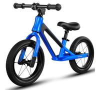 H.yeed 12 Inch Kids Balance Bike for Boys Girls, Lightweight No Pedal Training Bicycle with PU Tires and Magnesium Alloy Frame, Height-adjustable Toddlers Balance Bike age 2,3,4,5,6 (Blue)
