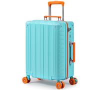 H.yeed 20 Inch Carry On Suitcase, Lightweight PC Hard Shell Travel Luggage Cabin Suitcase with Wheels & TSA Lock - Easyjet Overhead (Lake Blue)