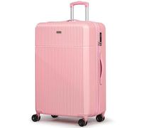 H.yeed 28 Inch Large Checked Luggage Lightweight ABS Hard Shell Travel Suitcase with 4 Double Spinner Wheels & TSA Lock (Pink, 28 Inch)