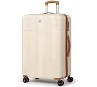 H.yeed 28 Inch Large Checked Luggage Lightweight ABS Hard Shell Travel Suitcase with 4 Double Spinner Wheels & TSA Lock (White, 28 Inch)