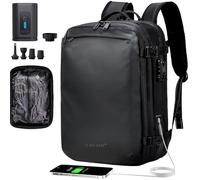 H.yeed Travel Backpack, Expandable 30L-60L Vacuum Backpack with USB&Type-C Charging Port and Pump, Waterproof Lightweight Business Rucksack, Wet Dry Separation, Fits 17.3 Inch Laptop