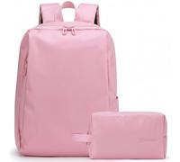 H.yeed Travel Backpack with Toiletry Bag Lightweight School Travel Water Resistant Rucksack Backpack 15.6 Inch Laptop Bags Casual Daypack for Women Men (Pink)