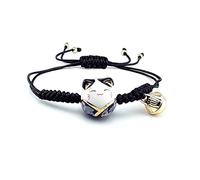 H&Z Lucky Cat Maneki Neko Bracelet Adjustable | 6 Colors | Ceramic Bead, Zinc, no gemstone