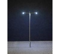 H0 Double Street Light Model Ready, Pre-Assembled Faller 1 Piece