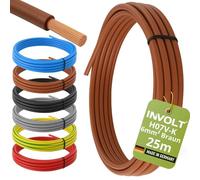 H07V-K 25m 6mm ² Brown Single Core Cable Flexible Wiring Line PVC Metre, Made IN Germany