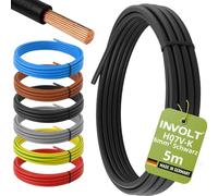 H07V-K 5m 6mm ² Black Single Core Cable Flexible Wiring Line PVC Metre, Made IN Germany