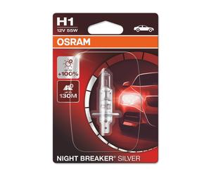 H1 OSRAM Night Breaker Silver Bulb 64150NBS-01B 4052899992399 +100% Brightness