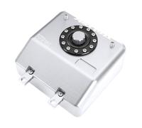 H10 Aluminum Alloy Simulated Cell Receiver Equipment Box Electric Box Fuel Tank for 1/10 RC Crawler Car Vanquish H10 Optic LCG Upgrade Parts (Silver)