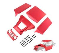 H10 Optic Body, Aluminum Body Panel Kit for Vanquish H10 Optic Sparco Yokohama RTR 1/10 RC Crawler Upgrades Parts (Red)