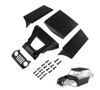 H10 Optic Body, Aluminum Body Panel Kit for Vanquish H10 Optic Sparco Yokohama RTR 1/10 RC Crawler Upgrades Parts (Black)