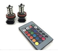 H11 711 RGB Colourchange LED foglight bulbs remote control 12v headlight