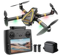 H11 GPS Drones with Camera 4k EIS Professional for Adults & Kids (screen remote controller) RC Quadcopter, Follow Me, Brushless Motor, Auto Return, 2 batteries for 45 min Flight Time, Under 249g