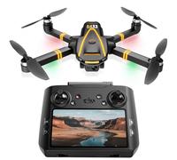 H11 GPS Drones with Camera 4k Professional for Adults & Kids (screen remote controller) RC Quadcopter, Follow Me, Brushless Motor, Auto Return, 2 batteries for 45 min Flight Time, Under 249g