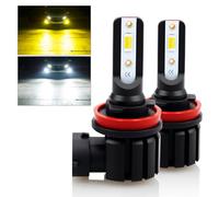 H11 H8 H16 Switchback LED Fog Light Bulbs, 8000 Lumens 40W 300% Brightness