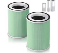 H13 True HEPA Pet Filter Replacement Compatible with Afloia KILO, KILOPLUS, KILOPRO, MIRO,MIRO PRO and MORENTO MR-Kilo Air Purifier, 360° 4-Stage Filtration, Green 2 Pack