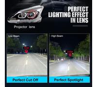 (H16(JP)) 2Pcs H1 H7 Led Car Headlight Bulbs H8 H11 H16(JP)50000LM 60W Lights HB3 9005 HB4 9006 Hir2 9012 Turbo Hi/Lo Beam for Projector Lens Auto Fog Lamp