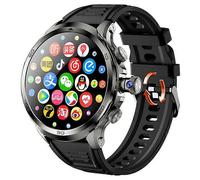 H19 3+32G 1.75-inch AMOLED Large Screen Smart Watch Pull-out Camera 4G Network SIM Card Android 8.1 Smart Watch Black