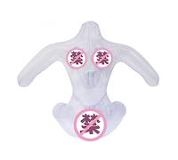 H1E-SIX Inflatable Blow Up Doll for Parties,Inflatable Half Body Cosplay Doll Bachelor & Hen Party Love Doll, 91cm, Clear