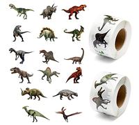 H1vojoxo 1000PCS Dinosaur Realistic Stickers for Kids in 2 Rolls Waterproof Vinyl Dinosaur Aesthetic Stickers for Water Bottle Laptop Craft Luggage Skateboard Scrapbooking Gift for Kids Animal Lover