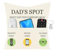 H1vojoxo Dad's Spot Throw Pillow Case - Gifts for Dad 3-Pocket Dad’s Spot Throw Pillow Covers Pocket Design Throw Pillow Case for Father's Birthday Christmas Thanksgiving for Daddy
