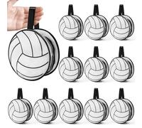 H1vojoxo Volleyball Team Gift Bags - 12PCS Volleyball Cosmetic Bag Gifts Accessories Sweat-proof Clear PVC Sport Toiletry Zipper Pouch Waterproof Makeup Handbags for Sport Theme Party Favor Goodie Bag