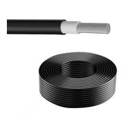 H1Z2Z2-K Solar PV Cable, Tinned Copper Wire, XLPO Insulation & Sheath, Low Smoke Halogen-Free, 1500V DC Rated, UV Resistant Flame Retardant Photovoltaic Wire for Solar Panel Systems(100ft,6.00mm²)