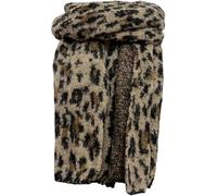 H2 Linen Cosy Leopard Print Wool Knitted Scarf Winter Wrap Shawl Animal Print Stylish Soft Warm Wool Acrylic Easy Care Women's Ladies Cold Weather Scarf for Casual, Office & Gifting (Camel, 50x180cm)